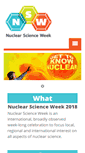Mobile Screenshot of nuclearscienceweek.org
